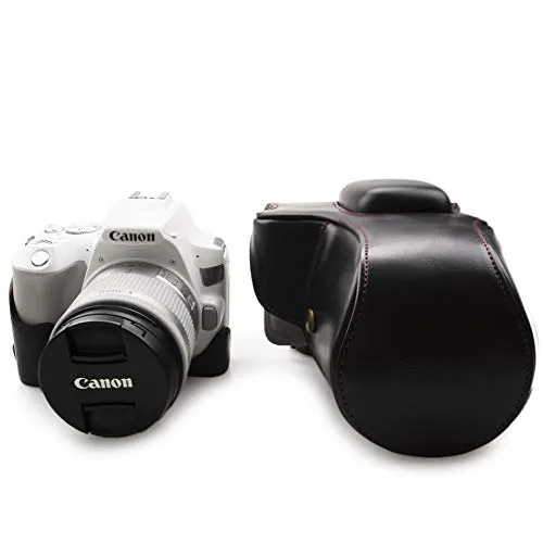 kinokoo Custodia protettiva per fotocamera Canon EOS SL2 / SL3 e obiettivo 18-55mm, custodia protettiva Canon EOS 250D / 200D / 200D II Custodia protettiva (nero)