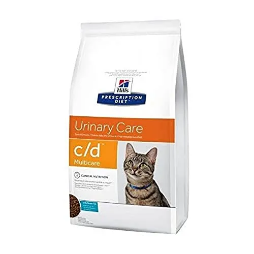 Prescription diet c/d Urinary care feline per problemi urinari mangime secco gusto pesce oceanico kg.1,5, Confezione da 2 pezzi