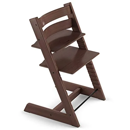TRIPP TRAPP® sedia evolutiva per neonati, bambini, adulti │ Seggiolone in legno di faggio regolabile in altezza │ Colore: Walnut