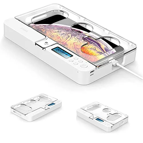 Cassetta di sicurezza con timer automatico per smartphone, cassetta di sicurezza per telefono autocontrollata per iPhone 12/11/X/XR/XS/8/7/6 e telefoni Android Sumsung