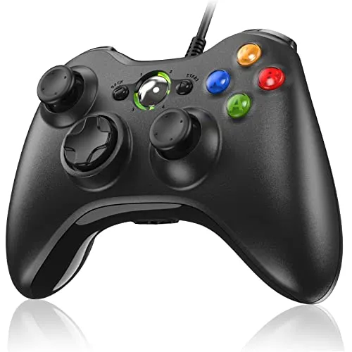 Diswoe Controller per Xbox 360, PC Controller Xbox 360 Controller Wired Controller per Xbox 360/Xbox 360 Slim/PC Win7/8/10/11/XP Xbox 360 Joystick Gamepad con cavo USB