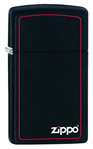 Zippo Slim Accendino, Nero Opaco