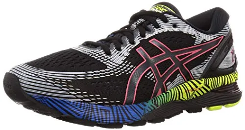 ASICS Gel-Nimbus 21 LS, Scarpe da Running Uomo, Nero (Black/Electric Blue 001), 44.5 EU