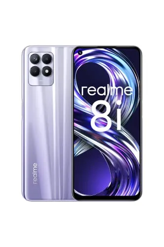 realme 8i Smartphone, realme X processore MediaTeK Helio G96, Display ultra fluido a 120Hz da 6.6", Tripla fotocamera con AI da 50MP, Grande batteria da 5000mAh, Dual Sim, NFC, 4+128GB, Viola spaziale