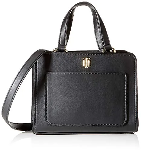 Tommy Hilfiger, SATCHEL TH CITY Donna, Nero, OS