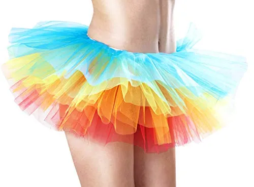 Donna Mini Gonna Tulle Corta Adulti Tutu Sottogonna Balletti tutù Danza Petticoat Vintage Rockabilly Costume Vestito Gonne di Tulle Anni 50 Principessa Ragazza Festa Danza Sottoveste XL