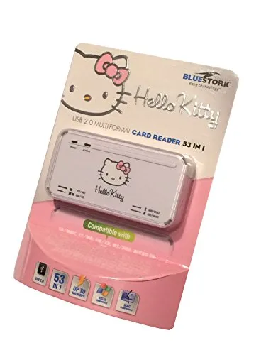 Blue Stork Hello Kitty Card Reader 53 in 1 Lettore Multi Schede, Bianco