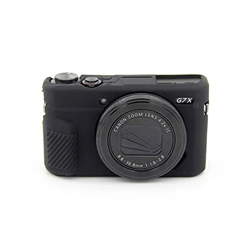 Zakao - Custodia protettiva in silicone per fotocamera digitale Canon PowerShot G7X Mark II (nero)