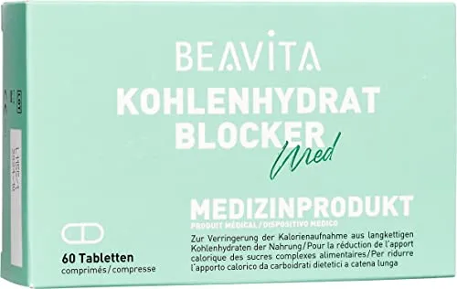 BEAVITA Carb Blocker - 60 compresse - Blocca carboidrati e riduce l’apporto calorico per dimagrire - Soppressore dell’appetito a base di principi attivi naturali - Capsule dietetiche