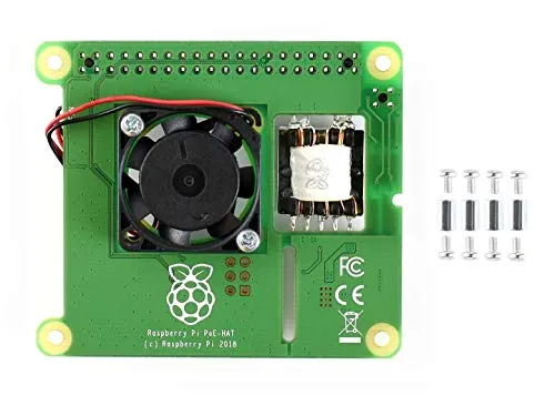 IBest Power Over Ethernet Hat Expansion Board for Raspberry Pi 3 Model B+, Support 802.3af Network Standard with Brushless Fan for Processor Cooling