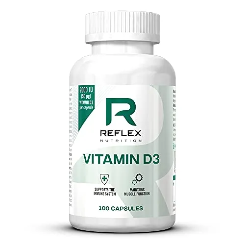 Reflex Nutrition Vitamin D3 100 Capsule, 2000 Ui - 70 Gr