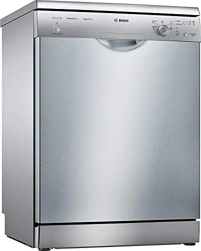 Bosch Elettrodomestici Serie 2 SMS25AI01J Lavastoviglie, 12 Coperti Acciaio Inossidabile, Classe Energetica A++, Inox Verniciato