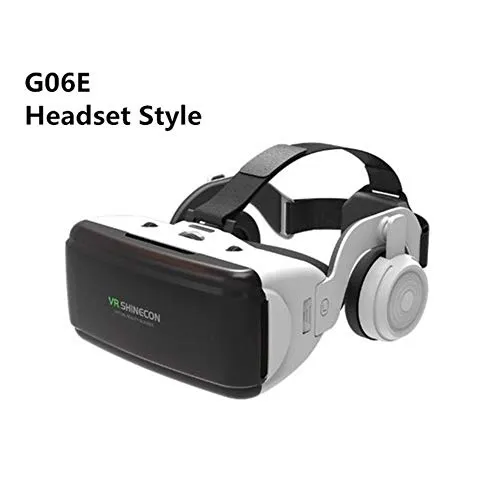 XIWAN Originale VR Realtà virtuale 3D Glasses Box Stereo VR Google Cardboard del Casco Auricolare for iOS Smartphone Android, Bluetooth Rocker (Size : G06E)