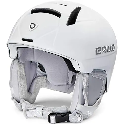 Briko, Casco da sci/neve Donna, bianco perla lucente, 56-58 cm