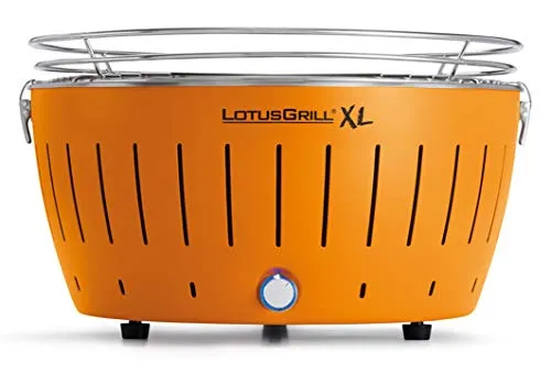 LotusGrill XL LG G435 U OR Barbecue con batterie e cavo di alimentazione USB, 43,5 x 25,7 cm, Arancione