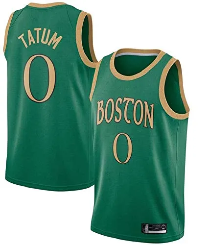 CCKWX NBA Maglie - Boston Celtics # 0 Tatum Retro Pullover di Pallacanestro, Fresco E Traspirante in Tessuto Unisex T-Shirt Senza Maniche,S:170cm/50~65kg