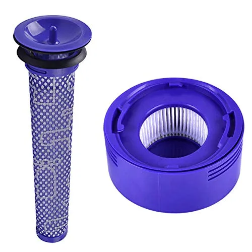 KEEPOW Kit Filtro Pre-Postazione per Aspirapolvere Dyson V7 e V8, Set di 2, Lavabile e rRiutilizzabile, Codice Articolo DY-96566101, DY-96747801