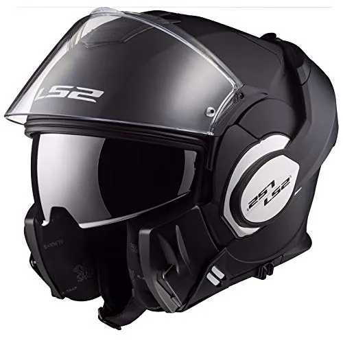 Casco moto LS2 VALIANT MAT Nero, Nero, M