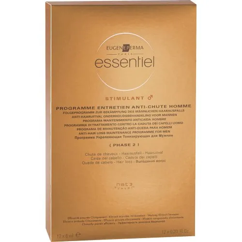 Essenziale – Programma mantenimento anti-caduta Uomo – Caduta di capelli – 12 x 6 ml
