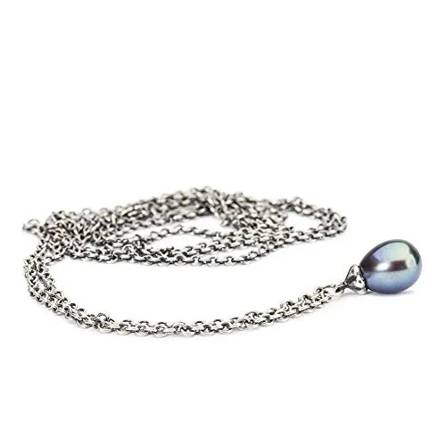 Trollbeads Argento Fantasy Collana Fantasia con Perla Pavone 90 CM