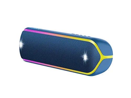 SRS-XB32 - Speaker Wireless Portatile con Extra Bass, Impermeabile e Resistente alla Polvere IP67, Effetti Luminosi, Batteria fino a 24 Ore, Bluetooth, NFC, Blu