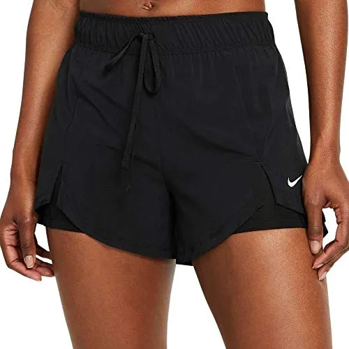 Nike DA0453-011 W NK DF FLX Ess 2-in-1 Shrt Pantaloncini Sportivi Donna Black/Black/(White) M