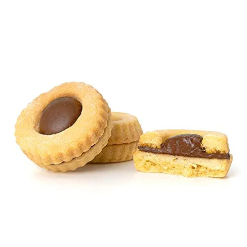 Occhi di Bue alla Nutella Artigianali 1 Kg Dolciaria Fiorillo | Biscotti di frolla freschi | Sigillati singolarmente in monoporzione