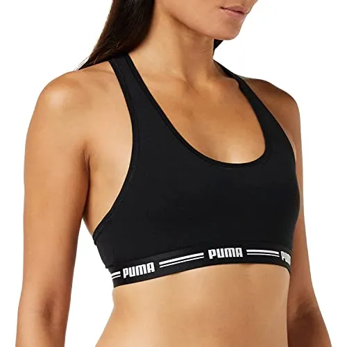 PUMA Iconic Women's Racerback Top (1 Pack) Reggiseno Sportivo, Black, M Donna