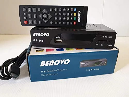 081 Store - Decoder ricevitore digitale terrestre DVB-T2 FULL HD 1080P con scart H.265 Benovo