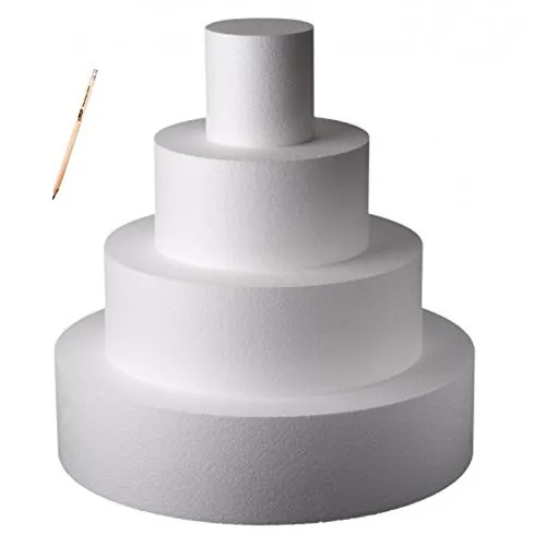 Poliart Cake Mania Base per Torta Circolare in POLISTIROLO H 10 CM Diametro Varie Misure (Diametro 15 cm)