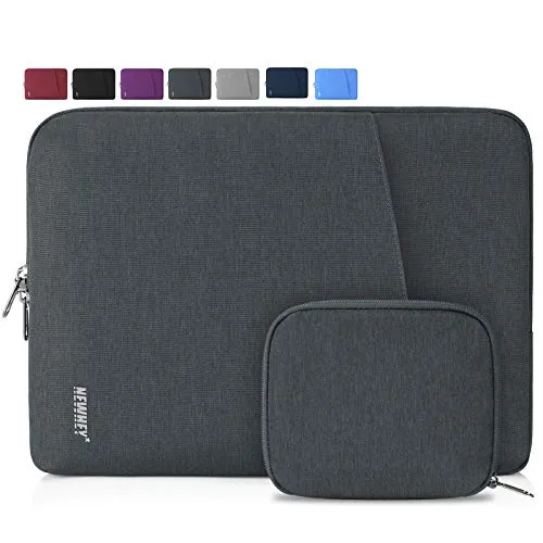 NEWHEY Custodia per Macbook Air 15,6 Pollici Impermeabile Custodia PC 15-15,6 Pollici Antiurto Porta Computer Custodia Borsa con Piccolo Caso Grigio Scuro