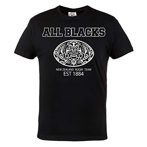 Maglietta da Uomo di Rugby. all Blacks. Squadra Nazionale Rugby Nuova Zelanda. Casual Wear (Taglia Large)