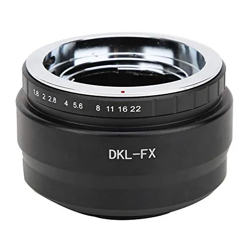 Anello adattatore obiettivo manuale, anello adattatore convertitore in lega di alluminio DKL-FX per Voigtlander/per obiettivo Schneider DKL per fotocamera Fuji FX, messa a fuoco manuale/apertura