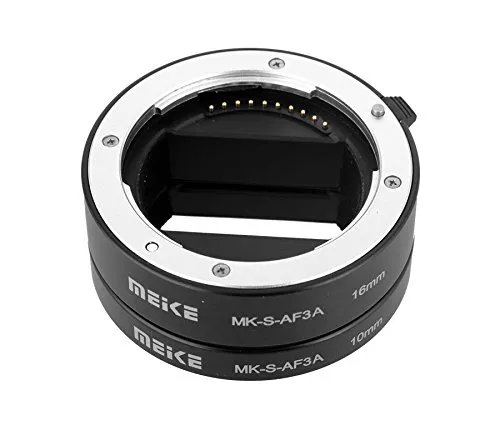 Meike - Set di anelli intermediati da 10 mm/16 mm per la fotografia macro adatto per Sony E-Mount