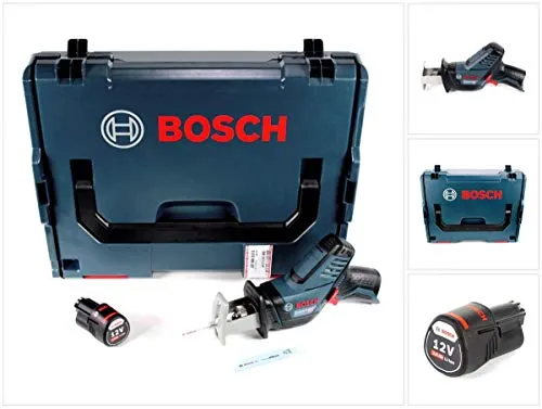 Bosch GSA 12 sega sciabola a batteria 14 V agli ioni di litio professionale in L-Boxx + 1 X CCM 12 V 3,0 AH batteria