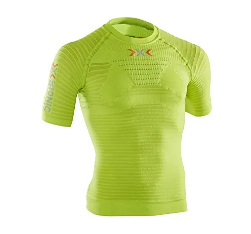 X-Bionic Effettrici Esecuzione O020528 - Camicia sportiva da uomo, multicolore (green lime/pearl grey), S/M