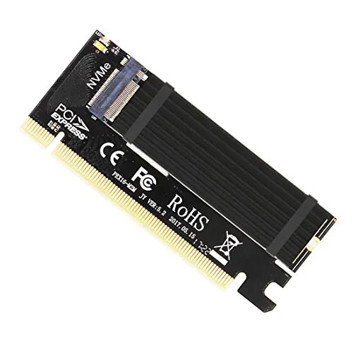 JEYI Swift MX16 M.2 NVMe SSD NGFF a PCIE 3.0 X16 Adattatore M Interfaccia Chiave Ccard Suppor PCI Express x16 2280 Dimensioni m.2 Full Speed (MX16+ N80 Nero)