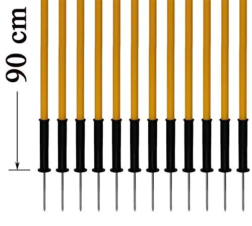 Boje Sport Set 12 aste Slalom, 90 cm, Giallo - con Sacca