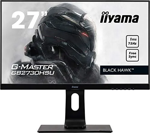 iiyama G-MASTER Black Hawk GB2730HSU-B1 68,6 cm (27") Gaming Monitor Full-HD (VGA, HDMI, DisplayPort, USB 2.0, 1ms Tempo di risposta, FreeSync, Regolabile in altezza, Pivot) Nero