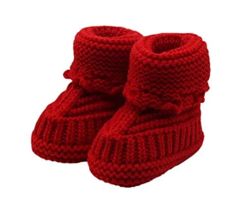 SAMGU Bambino Neonato Bella di Lavoro a Maglia Crochet Scarpe Color Rosso