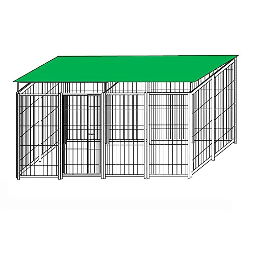 Box per Cani Singolo Coperto con Zincatura a Caldo Dimensioni 400 x 200 x h 180 Cm