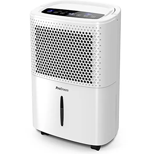 Pro Breeze Deumidificatore 12L / Day con display digitale dell'umidità, modalità Sleep, drenaggio continuo, asciugatura della biancheria e timer 24 ore - Ideale per umidità e condensa