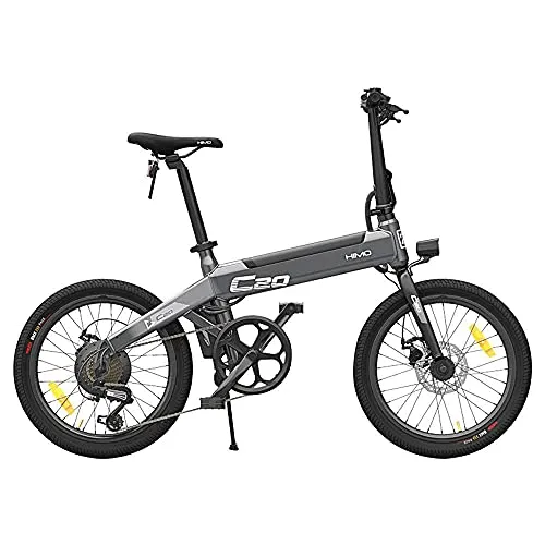 HIMO C20 Bicicletta Elettrica per Adulti, Mountain Bike, Bici Elettrica da 20 Pollici/E-bike, Batteria da 36 V 10 Ah, Cambio a 6 Velocità, Pompa di Gonfiaggio Nascosta (grigio)