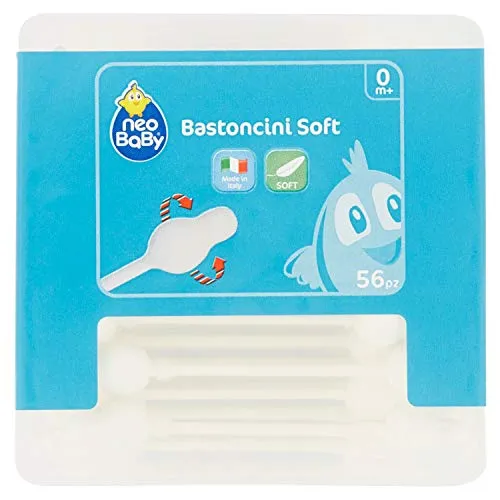 NEO BABY Bastoncini Soft - 56 Bastoncini Cotonati - 5 g