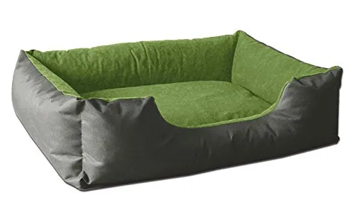 BedDog® LUPI letto per cane/gatto cuccia S fino a XXXL, 24 colori a scelta, cuscino per cane, divano per cane, cestino per cane, grigio/verde XL