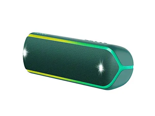 SRS-XB32 - Speaker Wireless Portatile con Extra Bass, Impermeabile e Resistente alla Polvere IP67, Effetti Luminosi, Batteria fino a 24 Ore, Bluetooth, NFC, Verde