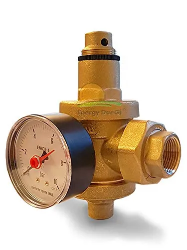 Riduttore di pressione in ottone per acqua calda ad azione diretta (1/2" F)