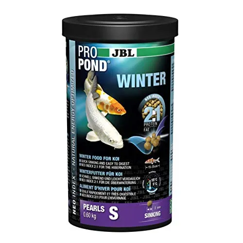 JBL 4134000 Winter Fodera per Koi, Sink fine Fodera Perle, stagione fodera, propond Winter, taglia S, 0,6 kg