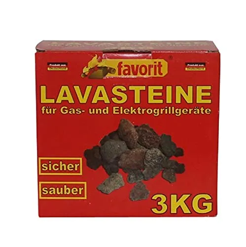 Unbekannt Favorit Roccia lavica Naturale 3050 per Il Gas e Griglie elettriche 3kg