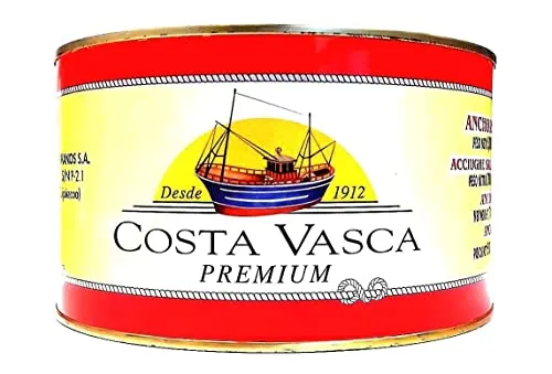 Acciughe Salate del Mar Cantabrico 13/14 Pesci per Strato COSTA VASCA - 5kg - [1 unitá]